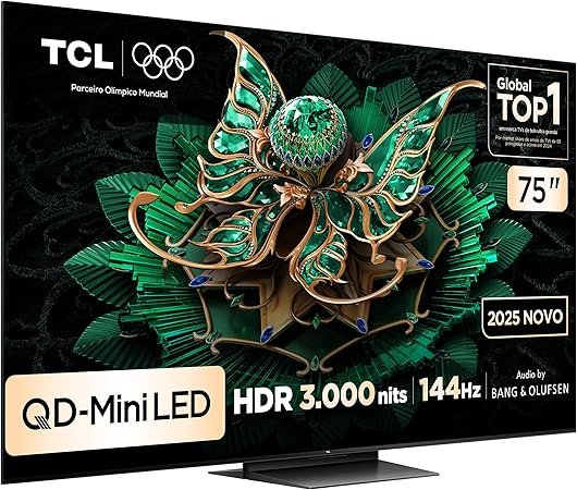Smart TV TCL 75 Polegadas QLED Mini LED 4K C7K WiFi 4 Smart TV TCL 75 Polegadas QLED Mini LED 4K C7K
