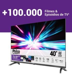 Smart TV 40” Philco PTV40M9GR2CGB Roku LED Dolby Audio 5 Smart Tv 40 Philco Ptv40m9gr2cgb Roku Tv Led Dolby Audio
