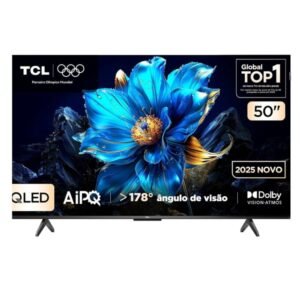 Smart TV TCL 50 Polegadas QLED 4K P7K WiFi Bluetooth Google TV HDR10+ Dolby Atmos Dolby Vision 50P7K