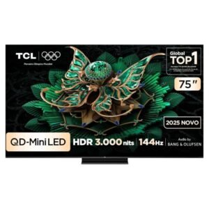 Smart TV TCL 75 Polegadas QLED Mini LED 4K C7K WiFi Bluetooth Google TV 4 HDMI 144Hz HDR10+ 75C7K
