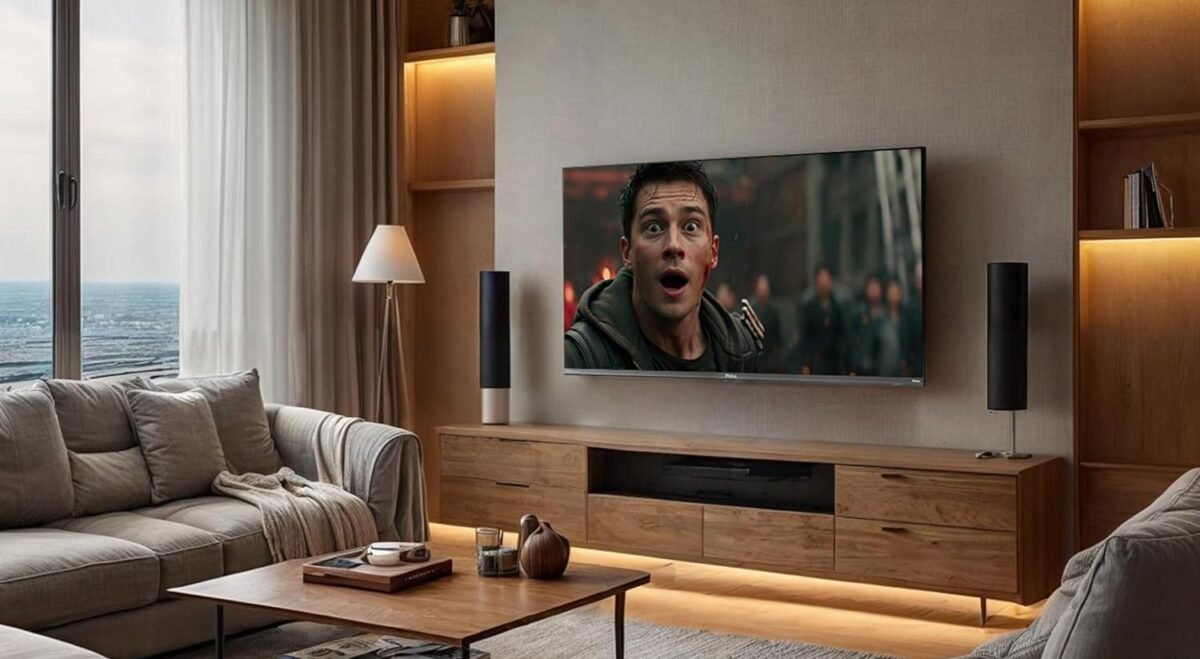 Smart TV 40 Philco Roku TV LED PTV40M9GR2CGB é boa? 4 Sala de estar moderna com Smart TV Philco 40” Roku PTV40M9GR2CGB, LED Full HD e Dolby Audio.