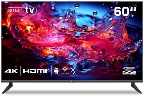Smart TV HQ 60" 4K Slim Tela Sem Bordas HQS60NKHM 1 Smart TV HQ 60" 4K tela sem bordas design Slim HQS60NKHM