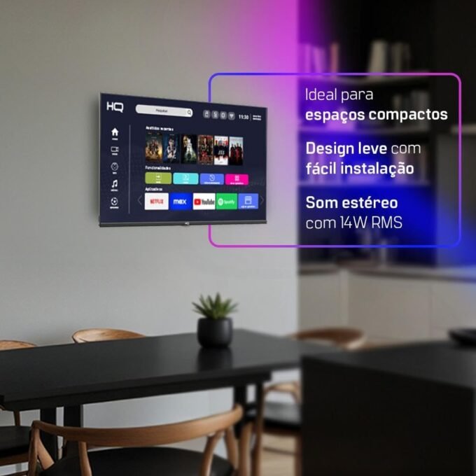 Smart TV HQ 32" HD Tela sem Bordas Sistema Android 7 Smart TV HQ 32" HD Tela sem Bordas Sistema Android - Imagem 7