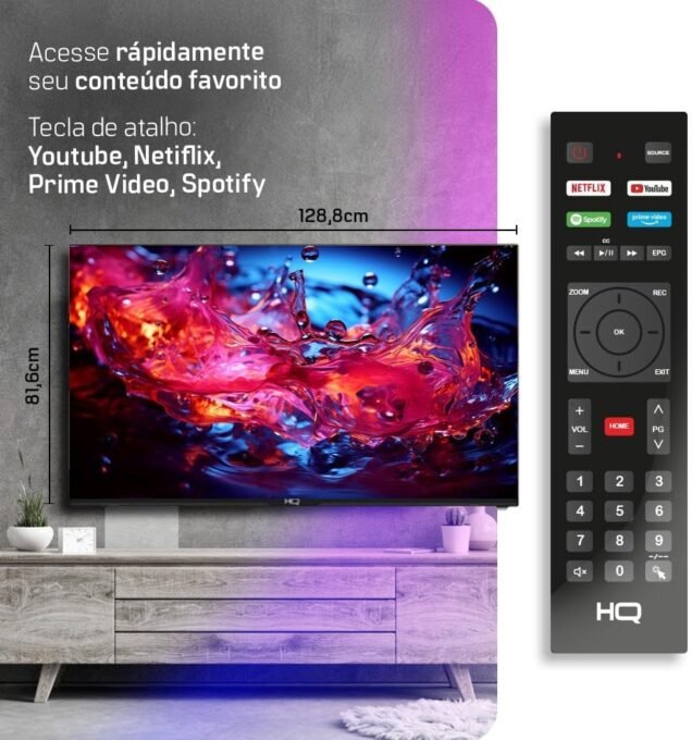 Smart TV HQ 60" 4K Slim Tela Sem Bordas HQS60NKHM 7 Smart TV HQ 60" 4K Slim Tela Sem Bordas HQS60NKHM - Imagem 7