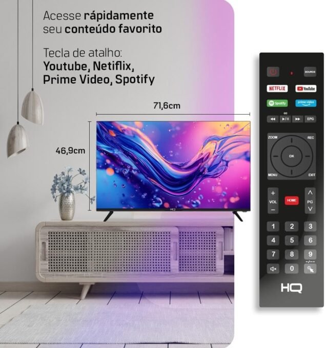 Smart TV HQ 32" HD Tela sem Bordas Sistema Android 5 Smart TV HQ 32" HD Tela sem Bordas Sistema Android - Imagem 5