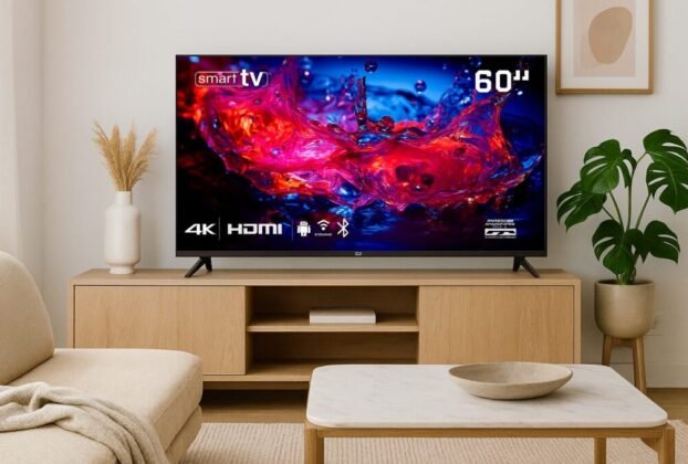 Smart TV HQ 60" 4K tela sem bordas design Slim HQS60NKHM
