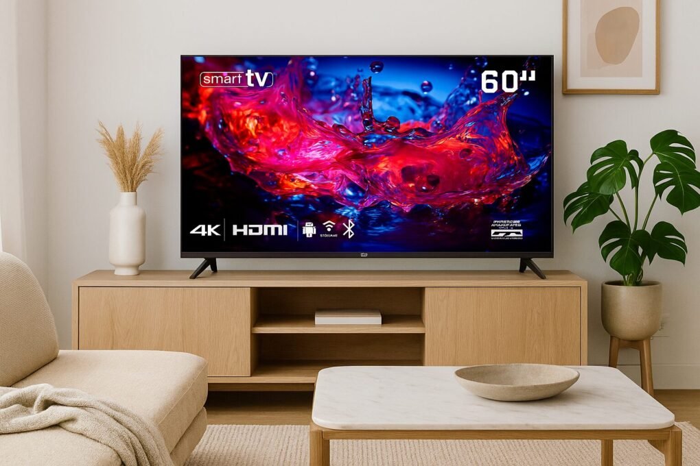 Smart TV HQ 60" 4K tela sem bordas design Slim HQS60NKHM